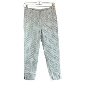 qL2 Quelledue Pants Eyelet Lace Lined Made in Italy 100% Cotton Size 0